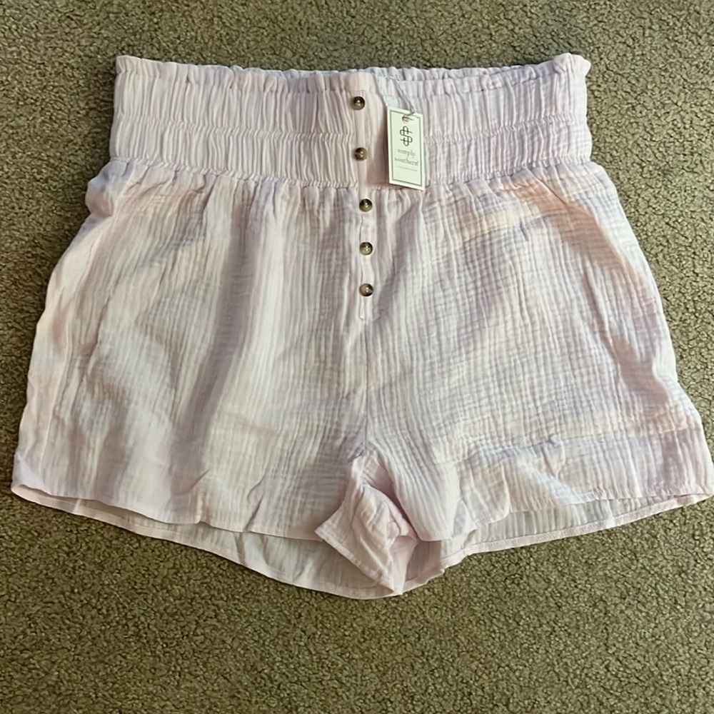 COPY - NWT Simply Southern High Waisted Aster Pink Shorts M/L